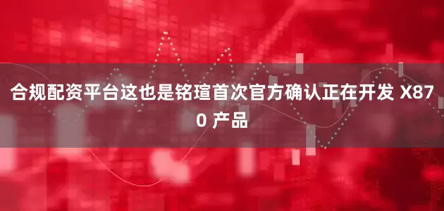 合规配资平台这也是铭瑄首次官方确认正在开发 X870 产品